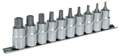 Sealey Ak6208 TRX-Star Socket Bit Set 10Pc 1/2Sq Drive
