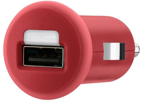 Belkin Micro Car Charger (geeignet für iPod,iPhone 6/6 Plus, Navi's, Smartphones und weitere Geräte) rot