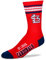 For Bare Feet MLB 4 Stripe Deuce Crew-Socken für Herren, Größe L (10-13)