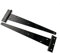 Merriway BH04383 200 mm Hochbelastbares, schwarz lackiertes T-Scharnier, Weiß, 2 Stück