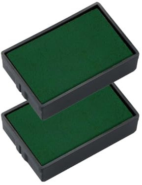Trodat Ersatzkissen 6/4850 einfach und sauber wechselbar – Set mit 2 Stempelkissen in grün, dokumentenechte Tinte auf Wasserbasis, für die Stempel Modelle trodat Printy 4850 und 4850/L