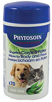 Phytosoin - 095017 - Chiens / Chats - Lingettes Corps et Pattes - x 70