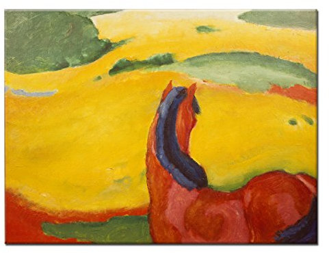 WANDKINGS Leinwandbild Pferd in Landschaft von Franz Marc / 40 x 30 cm/auf Keilrahmen
