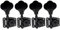 Musiclily 4 in Linea Meccaniche Basso Elettrico per Basso 4 Corde Fender Jazz Bass, Nero