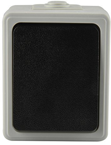 UNITEC Taster AP FR, für Feuchträume im Innenbereich, Wandmontage, mit Steckklemmen, IP44, bis 10A, Dunkelgrau