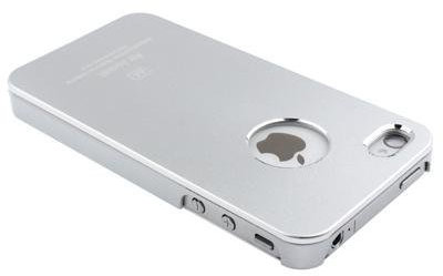 itronik® Metall Aluminium Luxus Hard Case HÜLLE Tasche für Apple iPhone 4 4G 4S Deluxe CASE HARDCASE ETUI HÜLLE SCHUTZHÜLLE Cover Bumper Silber Silver