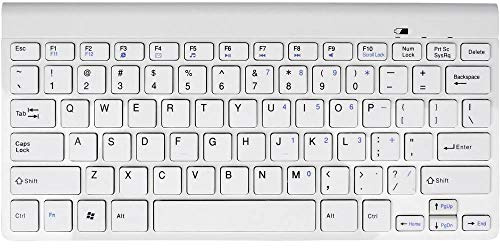 Gembird KB-BT-001-W-DE Slimline kabellose Tastatur mit Bluetooth (deutsches Tastenlayout) weiß