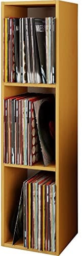 VCM Regal Schallplatten Standregal Bücherregal Universal Archiv LP Möbel Archivierung Holz Buche 115x34x29 cm Platto