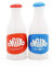Odoria 1/12 Miniatur Milchflasche Milch Puppenhaus Zubehör, 2 Stück