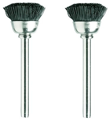 Dremel 404-02 Nylon Bristle Brushes (2 Pack), 1/2 Diameter | Cleans & Polishes | Nylon Bristles | For Delicate Surfaces | Rotary Tool Accessory | Includes (2) Brushes