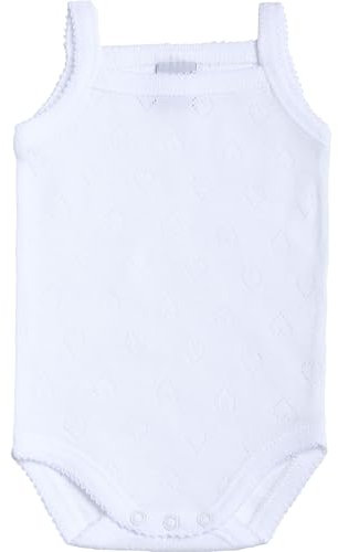 Babidu | Body Bebé Tirante Fino Calado Corazones -100% Algodón Natural y Fabricado en España – Body Bebé Tirante Fino