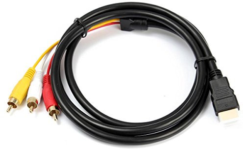 Nuovo 1,5 m HDMI maschio a 3 adattatore cavo RCA audio video AV cavo per TV HDTV + 1080p