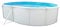 Steinbach Stahlwandpool Set Nuovo de Luxe – 011251 – 550 x 366 x 120 cm – Ovaler Pool in Weiß für bis zu 18.400 l Wasserinhalt – Mit winterfester Blauer Innenfolie und zahlreichem Zubehör