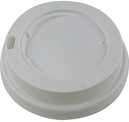 100 x White 8oz Sip Lid for Kraft Ripple Coffee Cups