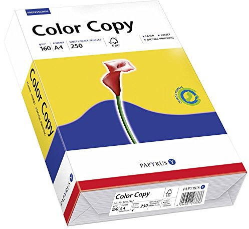 Papyrus 88007867 Drucker-/Farblaserpapier ColorCopy 160 g/m² A4, 250 Blatt, Samtig-glatt, hochweiß
