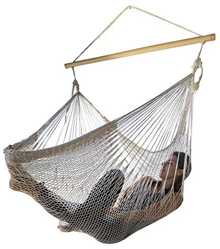 Mexikanischer Netzhängestuhl XL Natur weiß