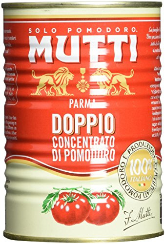 Mutti Double Concentrate Tomato Puree, 440g (Pack of 12) | Rich, intense flavour boost for stews, bolognese, and sauces, made with 100% sustainably grown Italian tomatoes.