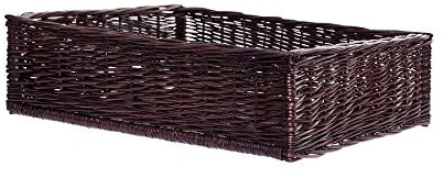e-wicker24 Présentoir en Osier Gris-Brun, Panier, Boite, Corbeille Caisse de présentation (Gris-Brun)