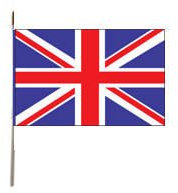 Party-Discount 50 Papier-Fahnen Großbritannien, 12 x 24 cm