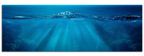PANORAMA BILD in 150x50cm TOP Bilder! (Deep Water) Wandbild xxl günstig & modern ART PRINT Wandbilder Bilder EXKLUSIVES Fotowandbild auf Leinwand und Keilrahmen Bild Leinwandbild Fotodruck modern Zeitlos Stilvoll wie ein Gemälde Ausführung schöner Kunstdruck auf echter Leinwand als Wandbild mit Rahmen. Preiswerter als Ölbild Gemälde Foto Poster Plakat mit Bilderrahmen.
