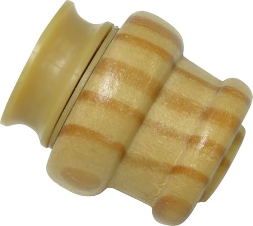 GARDINIA Träger für Vitragestange Montana mit Ø 11 mm, Mit Distanzstück, Zum Schrauben oder Kleben, Für Scheibenstangen, Länge: 3 cm, Holz, Kiefer/Natur
