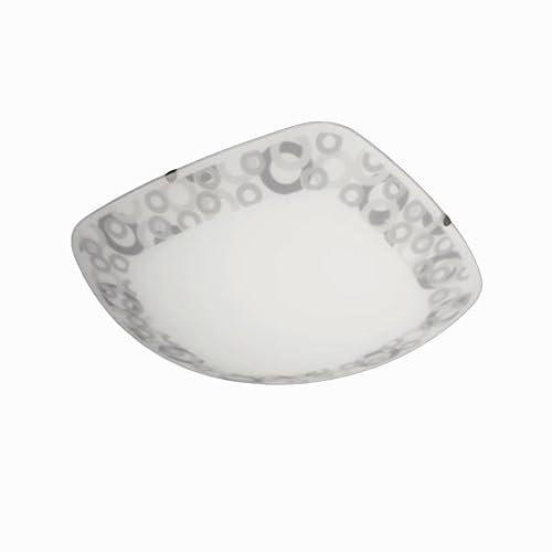 Massive 302568710 Innenraum E27 18 W grau, weiß Deckenbeleuchtung – Lampe (Schlafzimmer, Wohnzimmer, Innenraum, Grau, Weiß, IP20, gebürstet, weiß)