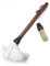 SANTOS Grillmop mit Wechselkopf - marinieren, glasieren, moppen - Long-Jobs - BBQ-Grillpinsel - Langer Holzstil 36cm - Grillen wie EIN Grillmeister