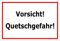 Melis-Folienwerkstatt Schild - Vorsicht Quetschgefahr - 15x10cm | 3mm Aluverbund – S00070-138-B -20 VAR