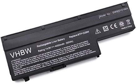 vhbw Akku kompatibel mit Medion WIM MD97358, MD97440, 2150, 2180, MD97007, MD97090, MD97110 Notebook (4400 mAh, 14,8 V, Li-Ion)