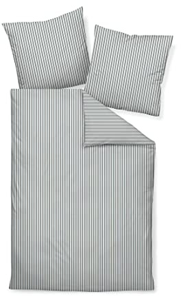 Janine Bettwäsche Modern Classic 3912 Silber - 08 80x80 cm - 135x200 cm
