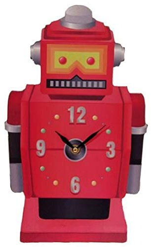 Puckator CKP69 Ted Smith Uhr, Design: Roboter, 3 x 21 x 35 cm