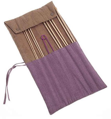 Pony Fabric Gift Set: 5 Knitting Pins and Accessories, Wood, Multi, 6.5 x 3.3 x 34.5 cm