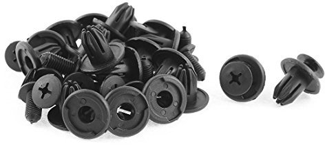 sourcing map 20 Stücke Universal Plastik Kotflügel Stoßstange Schraube Nieten Befestigung Clips