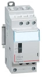 412502 Legrand - Contacteur Domestique Cx³ Silencieux Bobine 230v~ - 3p 400v~ - 25a - Contact 3no - 2 Modules