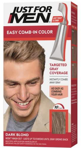 Just For Men AutoStop Men's Comb-In Hair Color, Dark Blond