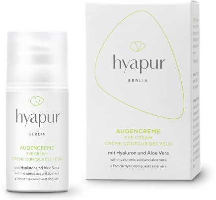 hyapur® - GREEN Augencreme 15ml - Die natürliche Augenpflege - zur Anti-Aging-Pflege mit Bio- Vegan- Natur- Kosmetik aus Berlin