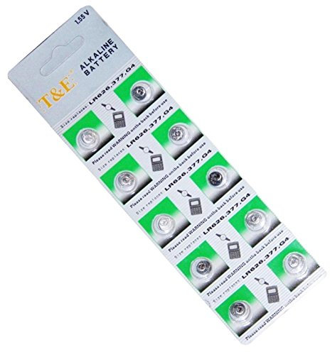 10 pilas de botón de 1,55 V para reloj AG4 LR66 LR626 377 CR626SW