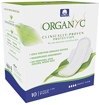 Organyc Pads Heavy Flow, Pack of 10, B003ART1JG