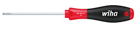 Wiha Schraubendreher SoftFinish Schlitz mit Rundklinge für tiefliegende Schrauben 4,0 mm x 150 mm