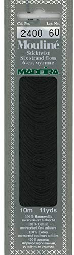 Sticktwist 10 m Farbe: 2400 schwarz 10 m Madeira Garne # 0172400 NEU in OVP