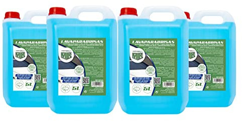 Set de 4 Garrafas de 5 litros de Lavaparabrisas Verano Sin Metanol