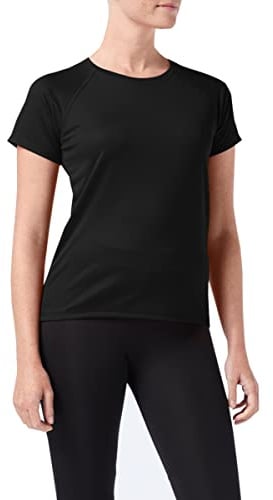 Stedman Apparel Damen Sport T-Shirt Active 140 Raglan/st8500, Schwarz (Black Opal), Medium
