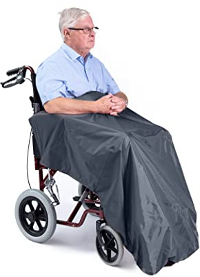 Kozee Komforts Summer Waterproof Leg Cover - Lightweight and Easy-to-Use Leg Protection for Wheelchair and Mobility Scooter Users - Grey