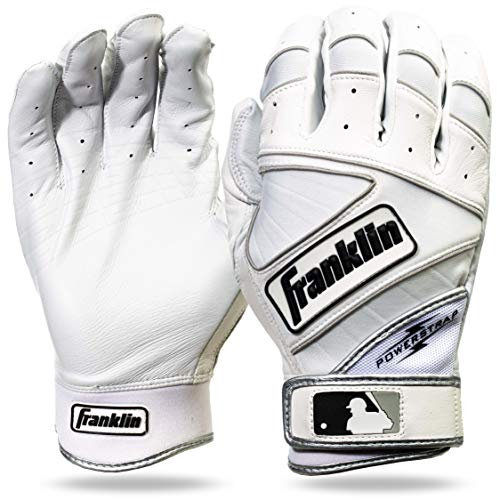 Franklin Sports MLB Powerstrap Baseball-Handschuhe, Perle/Weiß, Erwachsene X-Large