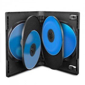 MediaRange Custodie Dvd per 6 Dischi, 22 mm, Nero, 15 Pezzi