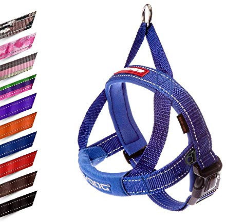 EzyDog Quick Fit Dog Harness - Premium Padded No-Pull Harness, Blue, Extra Large