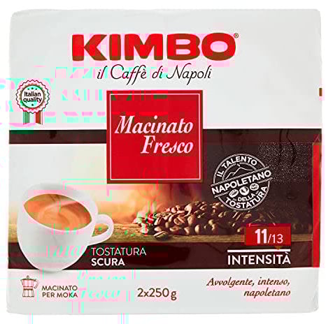 Kimbo Macinato Fresco - Caffè Macinato - 2 Pacchi da 250g