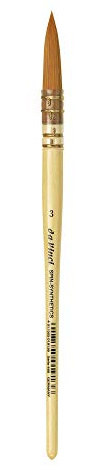 Da Vinci Series 488 Spin Synthetics Naturally Polished Handle Size 3 (9.4mm)
