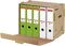 Esselte Eco Archiv-Container, Aufbewahrungsbox für 5 A4 Ordner, Lagerbox mit Deckel, Transportbox mit Griffen, 100 % recycelte Wellpappe, 100 % recycelbar, 1 Stück, Naturbraun, 623920