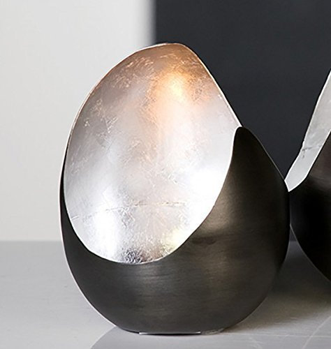 Casablanca Design Gefühl Kerzenhalter, 14 cm, anthrazit/Silber